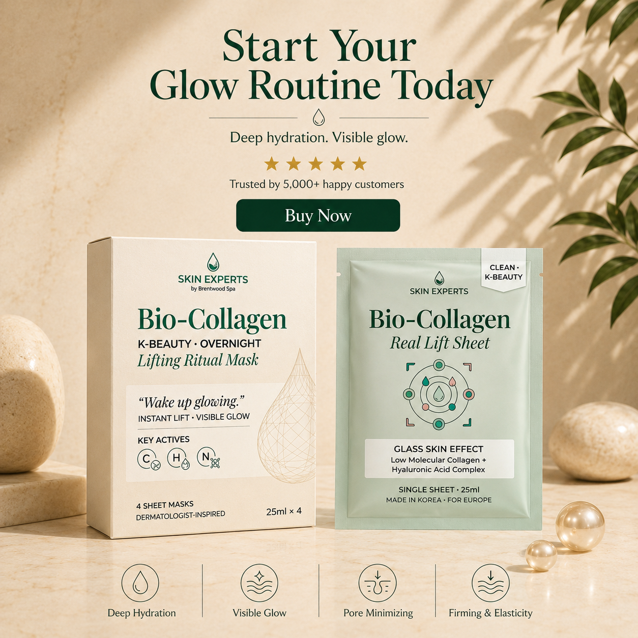Skin Experts Bio-Collagen Deep Moisture Mask included in Hydration Ritual Bundle